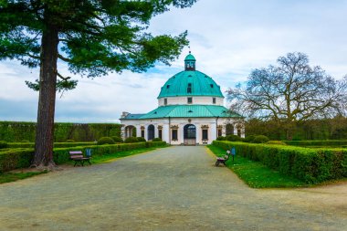Kromeriz 'deki Kvetna Zahrada bahçesinin görüntüsü Unesco Dünya Mirası sitesi olarak kaydolmuştur.