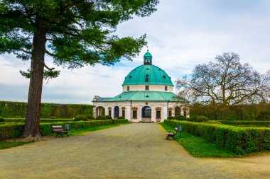 Kromeriz 'deki Kvetna Zahrada bahçesinin görüntüsü Unesco Dünya Mirası sitesi olarak kaydolmuştur.