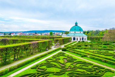 Kromeriz 'deki Kvetna Zahrada bahçesinin görüntüsü Unesco Dünya Mirası sitesi olarak kaydolmuştur.