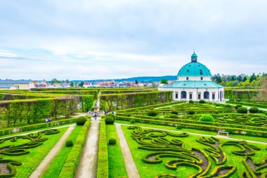 Kromeriz 'deki Kvetna Zahrada bahçesinin görüntüsü Unesco Dünya Mirası sitesi olarak kaydolmuştur.