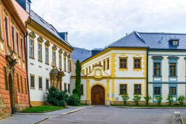 Çekler 'in eski şehri Olomouc' ta bir cadde manzarası