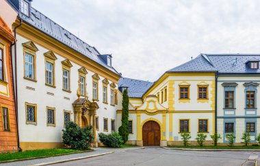 Çekler 'in eski şehri Olomouc' ta bir cadde manzarası
