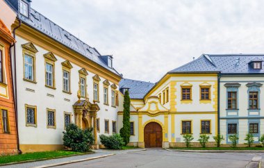 Çekler 'in eski şehri Olomouc' ta bir cadde manzarası