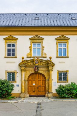 Çekler 'in eski şehri Olomouc' ta bir cadde manzarası