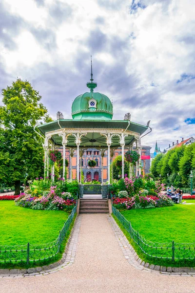 Zene Pavilon Norvég Berge Városban — Stock Fotó