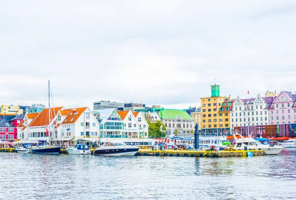 Uitzicht Een Haven Noorse Stad Bergen — Stockfoto