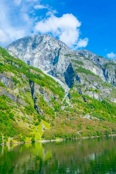 Aurlandsfjord Unesco Besorozott Természeti Örökség Helyszíne Norwában — Stock Fotó