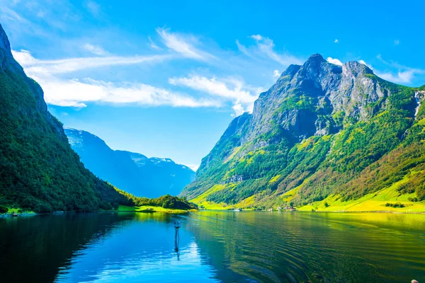 Aurlandsfjord Património Natural Unesco Norwa — Fotografia de Stock