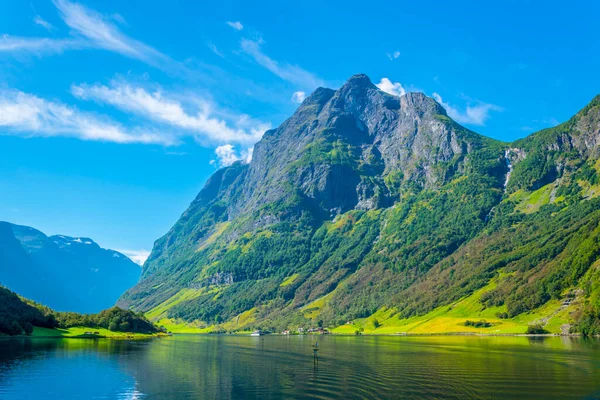 Aurlandsfjord Unesco Zapsáno Přírodní Dědictví Norwě — Stock fotografie