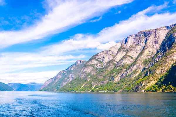 Aurlandsfjord Unesco Zapsáno Přírodní Dědictví Norwě — Stock fotografie