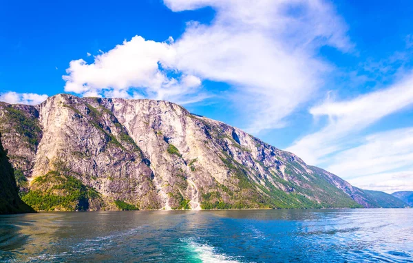 Aurlandsfjord Unesco Besorozott Természeti Örökség Helyszíne Norwában — Stock Fotó