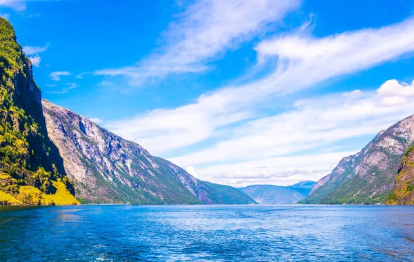Aurlandsfjord Unesco Zapsáno Přírodní Dědictví Norwě — Stock fotografie