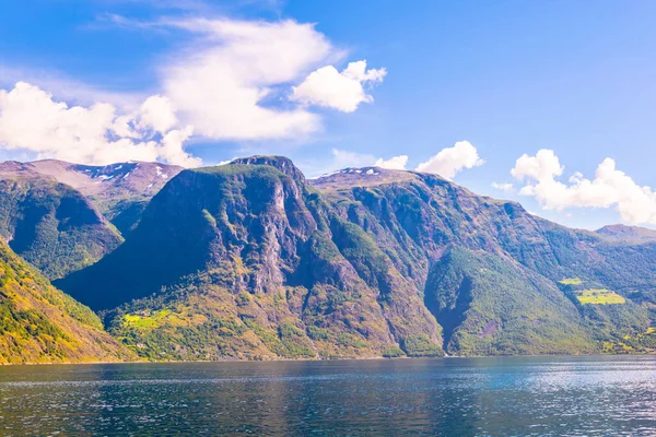 Aurlandsfjord Unesco Besorozott Természeti Örökség Helyszíne Norwában — Stock Fotó