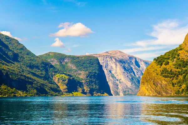 Aurlandsfjord Unesco Zapsáno Přírodní Dědictví Norwě — Stock fotografie