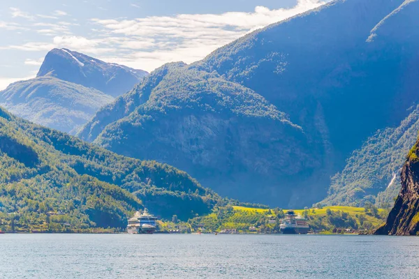 Aurlandsfjord Unesco Besorozott Természeti Örökség Helyszíne Norwában — Stock Fotó