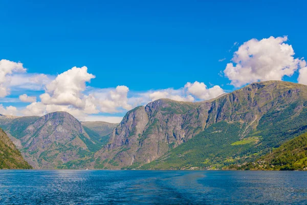 Aurlandsfjord Unesco Zapsáno Přírodní Dědictví Norwě — Stock fotografie