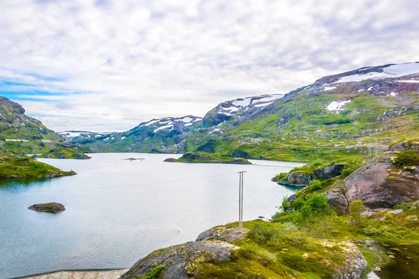 Oslo Berge Arasındaki Norveç Manzaralı Demiryolu Hattı Boyunca Finse Yakınlarındaki — Stok fotoğraf