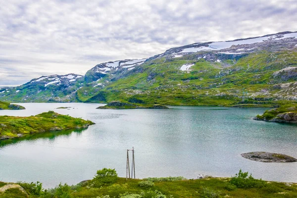 Oslo ve Berge arasındaki Norveç 'in en manzaralı demiryolu hattı boyunca Finse yakınlarındaki doğa manzarası