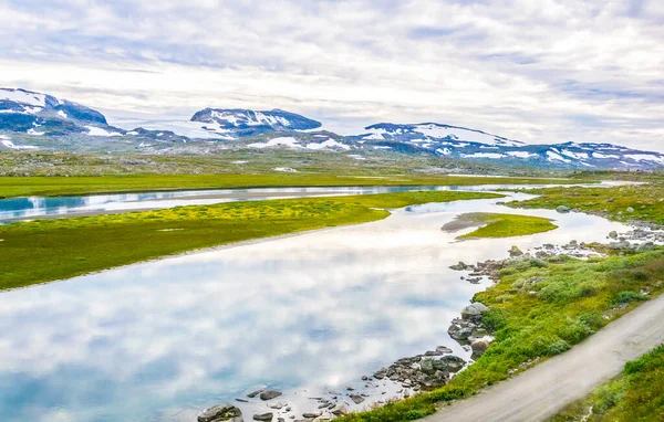 View Nature Finse Most Scenical Railway Track Norway Oslo Berge — Zdjęcie stockowe