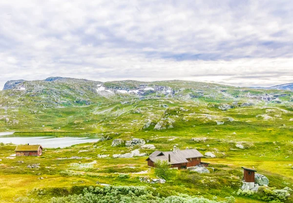 Kilátás Természet Közelében Finse Mentén Legfestőibb Vasúti Pálya Norway Között — Stock Fotó