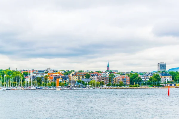 Norveç 'in Oslo kentinde bir liman manzarası