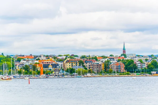 Norveç 'in Oslo kentinde bir liman manzarası