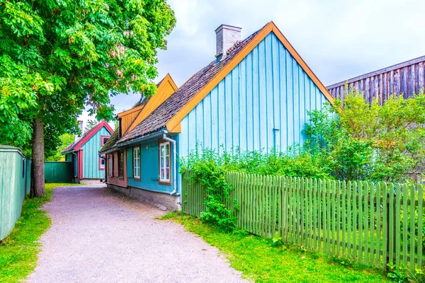 노르와 오슬로에 노르만족 박물관에 전통적 건물의 — 스톡 사진