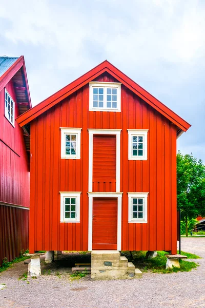 View Traditional Farmhouse Norwegian Folk Museum Oslo Norwa — стоковое фото