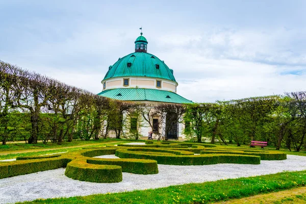 Kromeriz 'deki Kvetna Zahrada bahçesinin görüntüsü Unesco Dünya Mirası sitesi olarak kaydolmuştur.