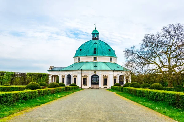 Kromeriz 'deki Kvetna Zahrada bahçesinin görüntüsü Unesco Dünya Mirası sitesi olarak kaydolmuştur.