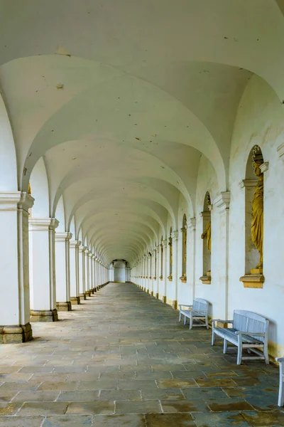 View White Arcade Situated Kvetna Zahrada Garden Kromeriz Enlisted Unesco — Stock Photo, Image