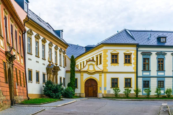 Çekler 'in eski şehri Olomouc' ta bir cadde manzarası