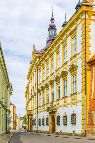 Çekler 'in eski şehri Olomouc' ta bir cadde manzarası
