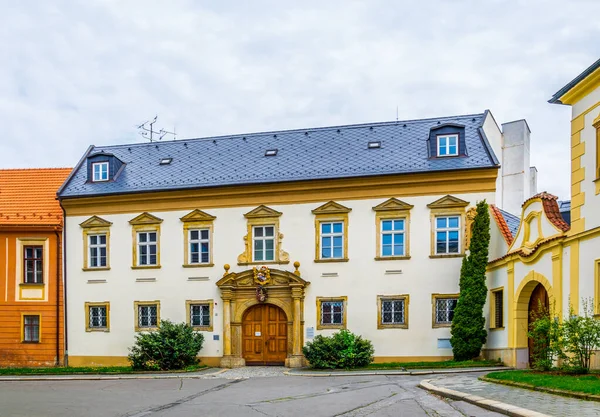 Çekler 'in eski şehri Olomouc' ta bir cadde manzarası