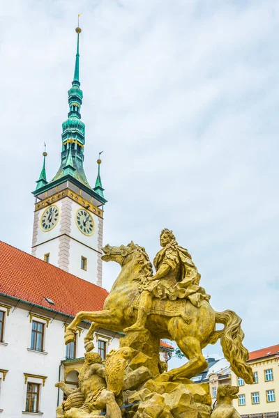 Pohled Radnice Českého Města Olomouc — Stock fotografie