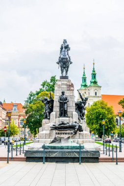 Plaktaki Grunwald Anıtı Jana Matejki Krakow Polonya