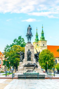 Plaktaki Grunwald Anıtı Jana Matejki Krakow Polonya