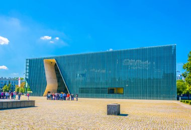 View of the museum of the history of polish jews in Warsaw, Poland.