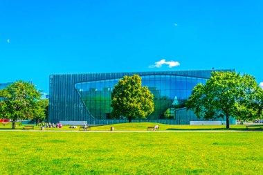 View of the museum of the history of polish jews in Warsaw, Poland.