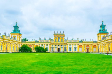 Wilanow, Varşova, Polonya 'daki Barok Sarayı manzarası