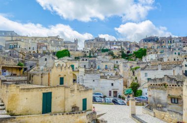 View of rooftops of the Italian city Matera
