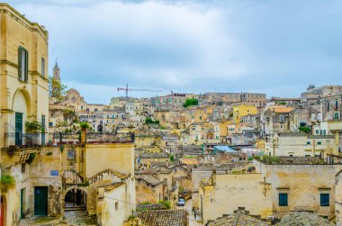 View of rooftops of the Italian city Matera