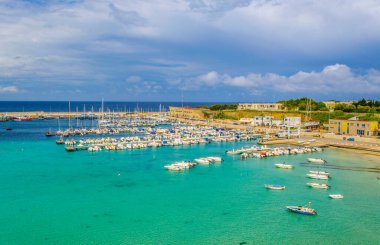 Otranto, Ital 'da bir marina manzarası