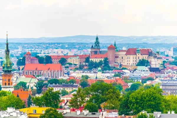 Polonya Krakow Daki Wawel Kraliyet Kalesi Nin Hava Manzarası — Stok fotoğraf