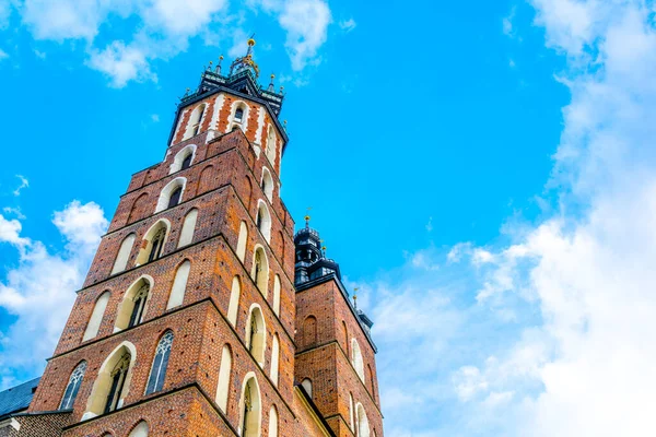 Cracow / Krakow 'daki Saint Mary Kilisesi manzarası.