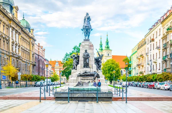 Plaktaki Grunwald Anıtı Jana Matejki Krakow Polonya