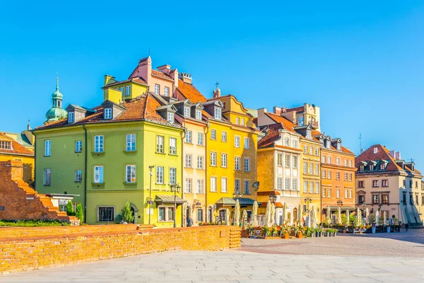 View Restaurants Situated Castle Square Old Town Warsaw Poland — Stock Photo, Image