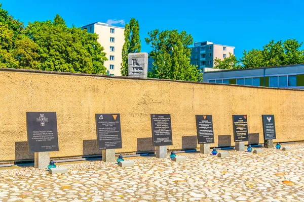 Varşova, Polonya 'da 1835 yılında inşa edilen Pawiak hapishane müzesinin manzarası