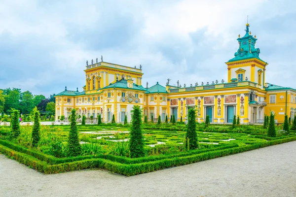 Veduta Del Palazzo Barocco Wilanow Varsavia Polonia — Foto Stock