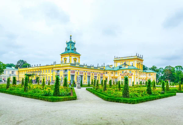 Veduta Del Palazzo Barocco Wilanow Varsavia Polonia — Foto Stock